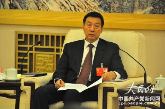 十八大代表、國資委主任王勇。人民網(wǎng)記者 曹華攝